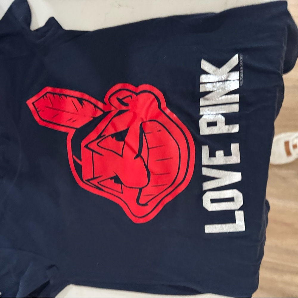 Victoria's Secret Navy Tee with Red Graphic